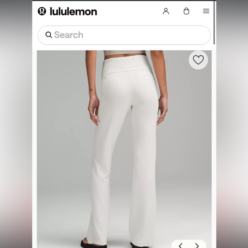 Lululemon Athletica White Flare Pants